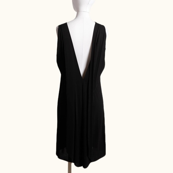 YIGAL AZROUEL Black Dress with Gold Bead Embellished Neckline - Picture 4 of 6